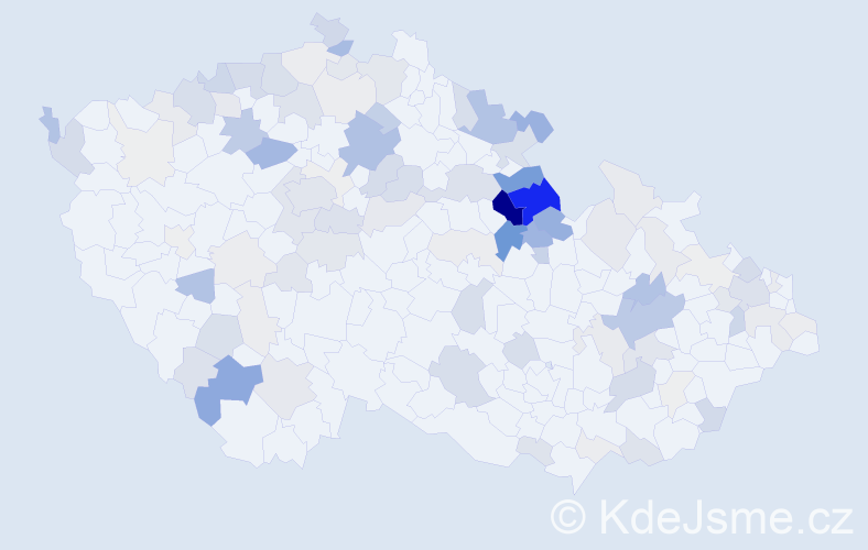 Příjmení: 'Myšáková', počet výskytů 356 v celé ČR