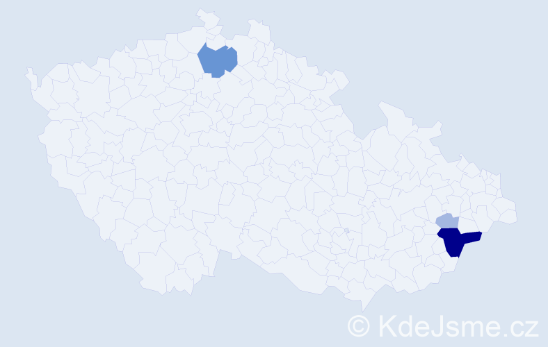 Příjmení: 'Řičičář', počet výskytů 15 v celé ČR
