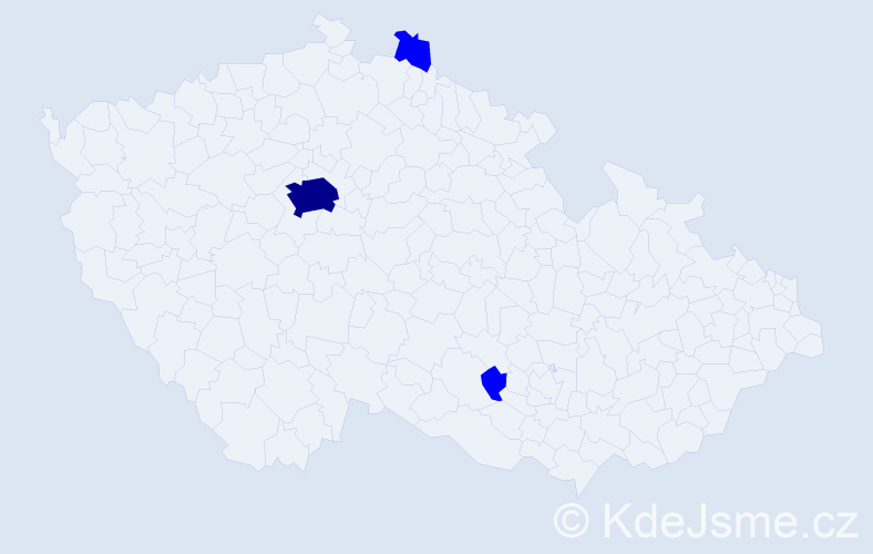 Příjmení: 'Neville', počet výskytů 4 v celé ČR