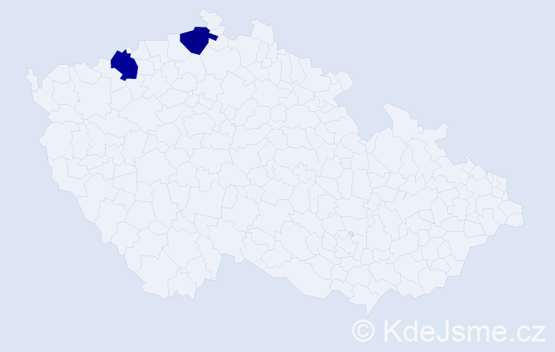 Příjmení: 'Ozelová', počet výskytů 2 v celé ČR