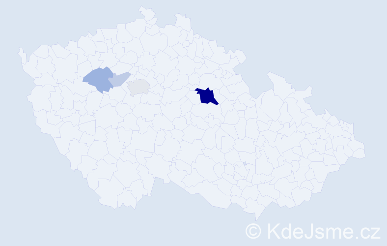 Příjmení: '"Dalla-Valle"', počet výskytů 14 v celé ČR