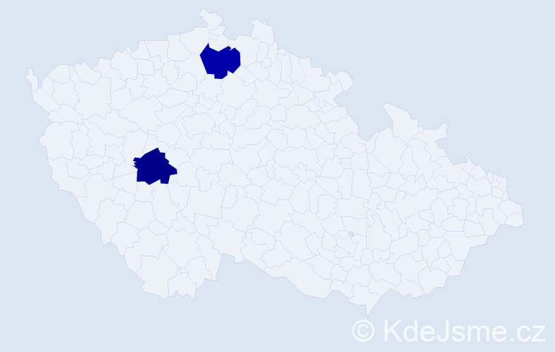 Příjmení: 'Germánová', počet výskytů 2 v celé ČR