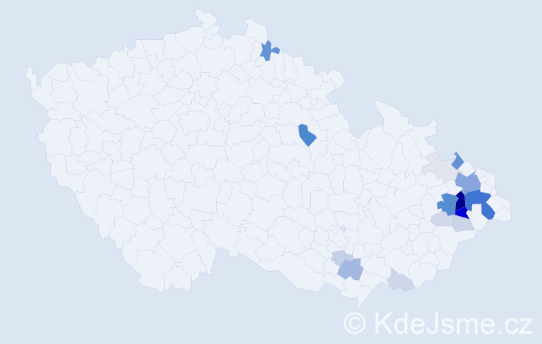 Příjmení: 'Prašivka', počet výskytů 79 v celé ČR