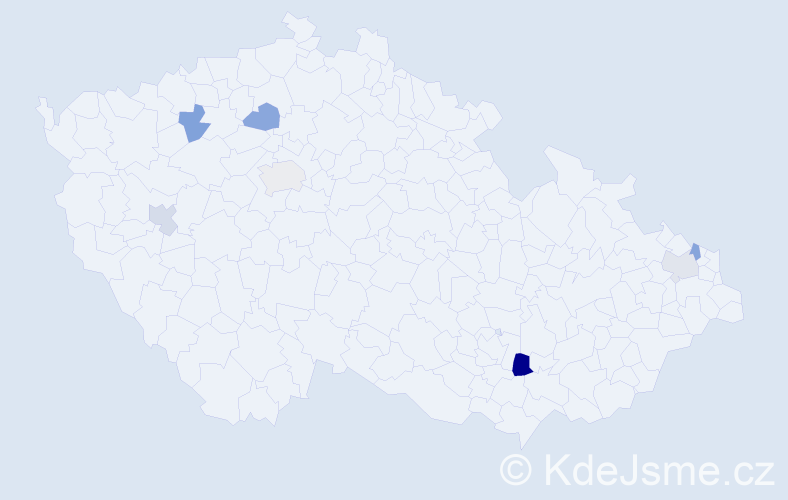 Příjmení: 'Saunders', počet výskytů 9 v celé ČR