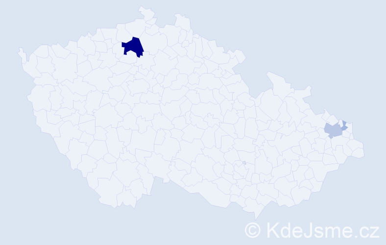 Příjmení: 'Trembač', počet výskytů 12 v celé ČR