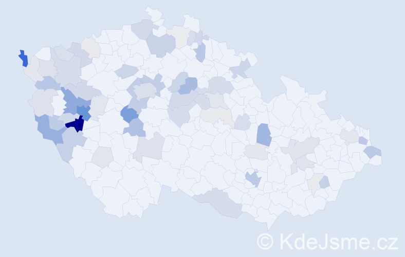 Příjmení: 'Rádlová', počet výskytů 209 v celé ČR