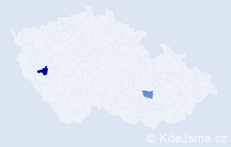 Příjmení: 'Rittrová', počet výskytů 2 v celé ČR