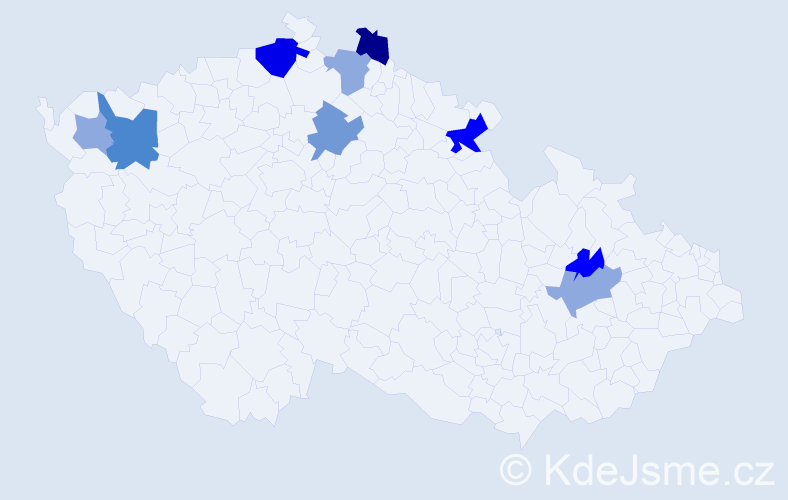 Příjmení: 'Dankanič', počet výskytů 27 v celé ČR