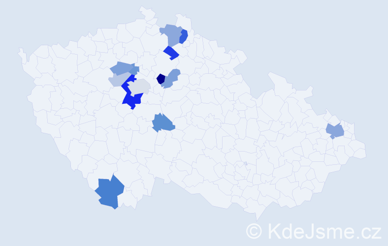 Příjmení: 'Alexandrov', počet výskytů 28 v celé ČR