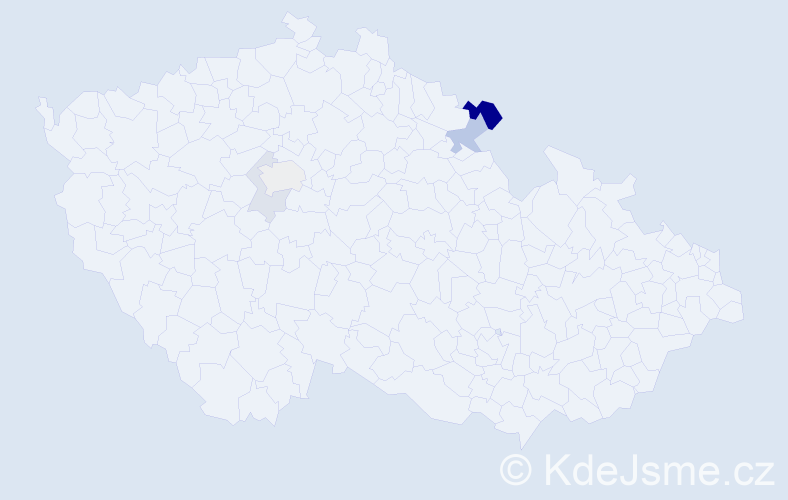 Příjmení: 'Krecbach', počet výskytů 9 v celé ČR