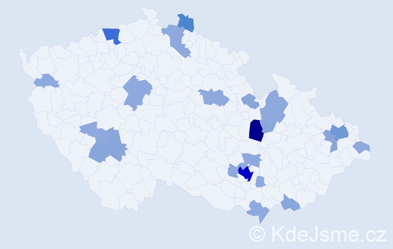 Příjmení: 'Appel', počet výskytů 60 v celé ČR