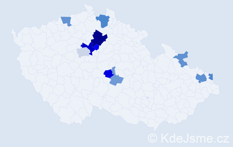 Příjmení: 'Fryk', počet výskytů 28 v celé ČR