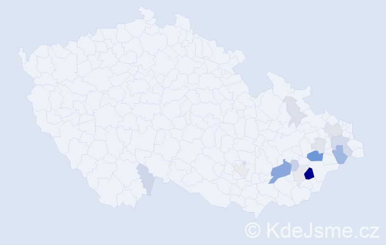 Příjmení: 'Vrubl', počet výskytů 41 v celé ČR