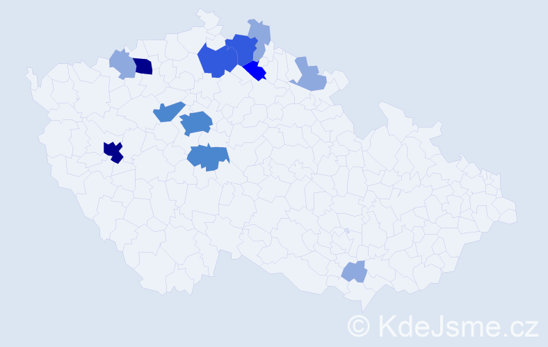 Příjmení: 'Kratzerová', počet výskytů 31 v celé ČR