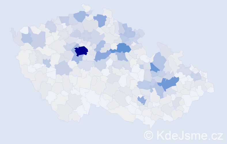 Příjmení: 'Hampl', počet výskytů 1958 v celé ČR