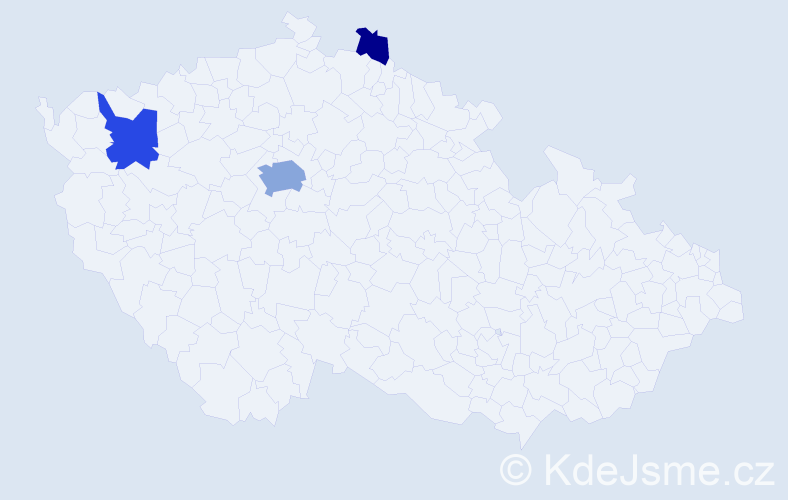 Příjmení: 'Fingerlandová', počet výskytů 9 v celé ČR
