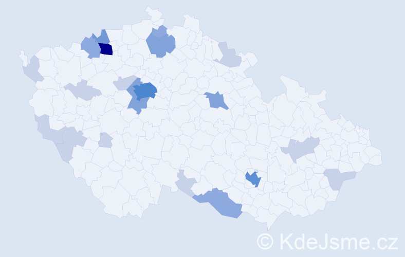 Příjmení: 'Ilavská', počet výskytů 52 v celé ČR