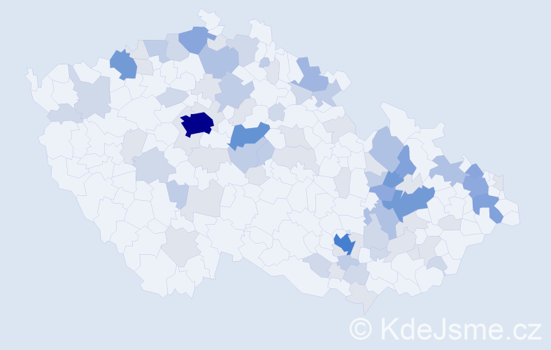 Příjmení: 'Vepřeková', počet výskytů 233 v celé ČR