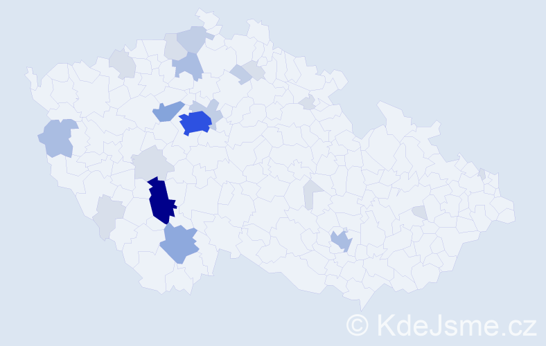 Příjmení: 'Ciboch', počet výskytů 67 v celé ČR