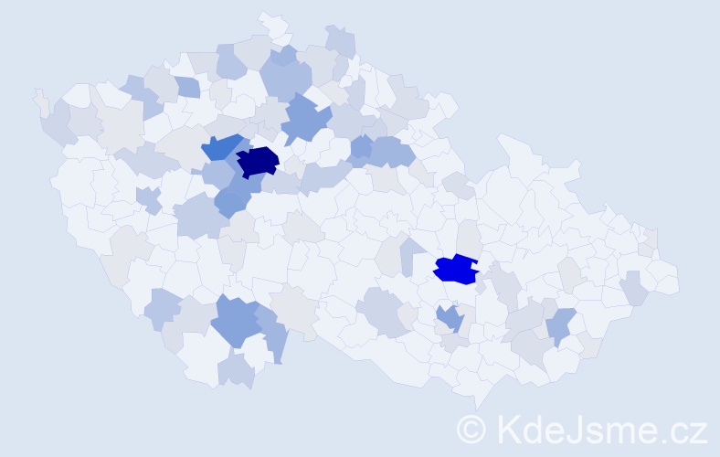 Příjmení: 'Pulcová', počet výskytů 336 v celé ČR