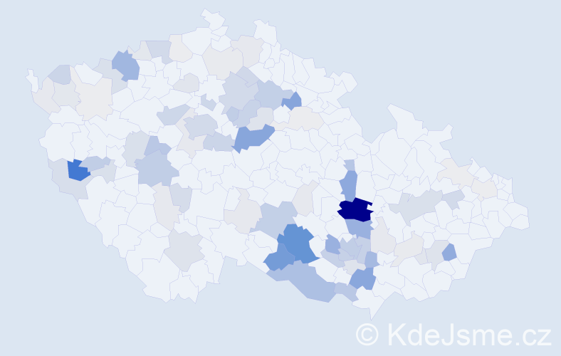 Příjmení: 'Chloupková', počet výskytů 326 v celé ČR