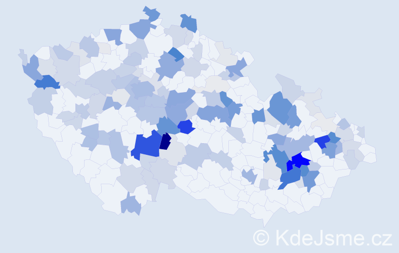 Příjmení: 'Křepelka', počet výskytů 546 v celé ČR