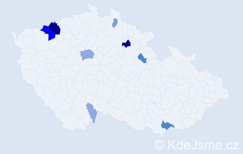 Příjmení: 'Heligr', počet výskytů 29 v celé ČR