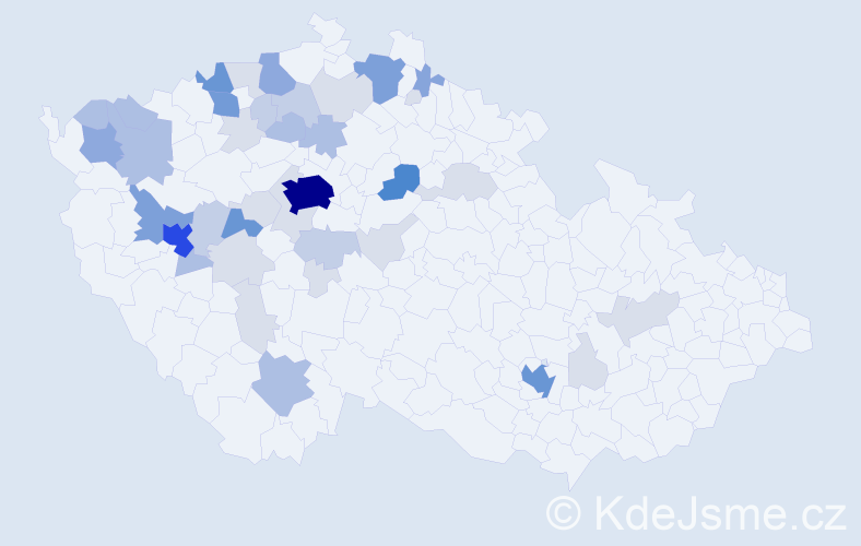 Příjmení: 'Vurmová', počet výskytů 145 v celé ČR