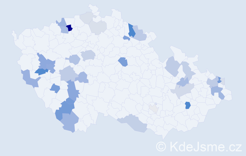 Příjmení: 'Jurčo', počet výskytů 97 v celé ČR
