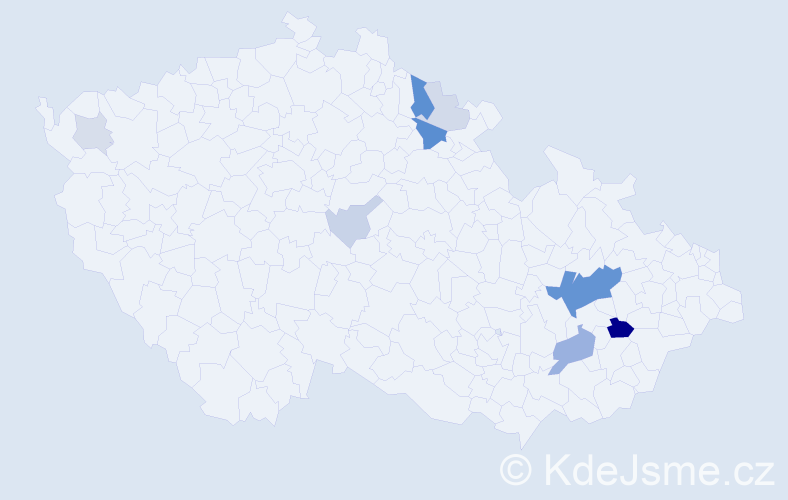 Příjmení: 'Rudolfská', počet výskytů 27 v celé ČR