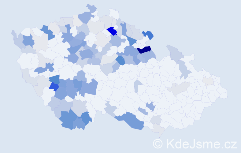 Příjmení: 'Brouček', počet výskytů 393 v celé ČR