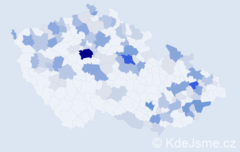 Příjmení: 'Dubec', počet výskytů 311 v celé ČR