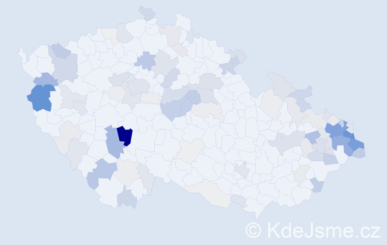 Příjmení: 'Bolek', počet výskytů 429 v celé ČR