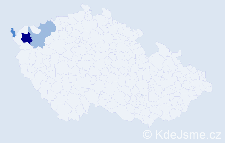 Příjmení: 'Szálka', počet výskytů 9 v celé ČR