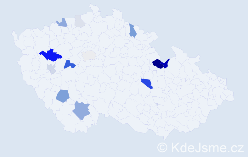 Příjmení: 'Bajtová', počet výskytů 37 v celé ČR