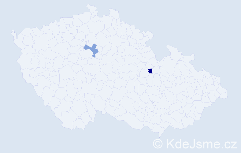 Příjmení: 'Vojtaško', počet výskytů 2 v celé ČR