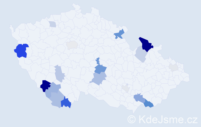 Příjmení: 'Gubani', počet výskytů 39 v celé ČR