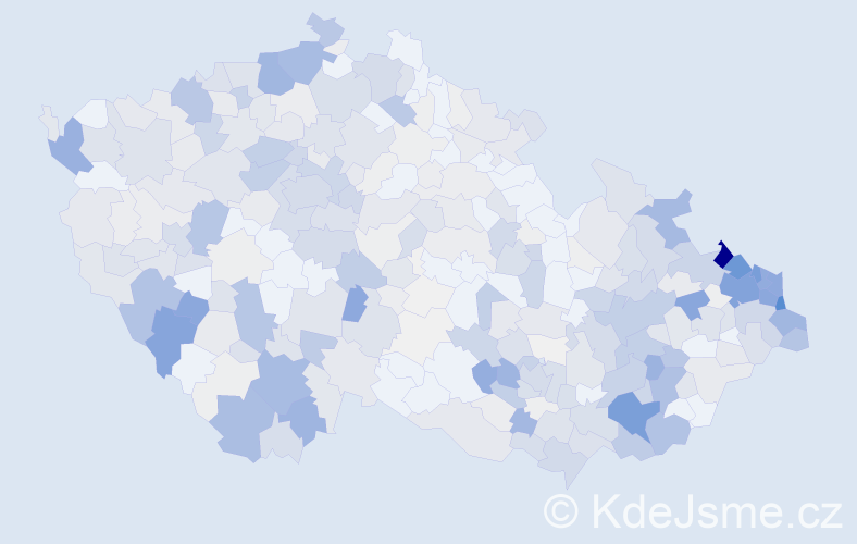 Příjmení: 'Dudová', počet výskytů 2360 v celé ČR