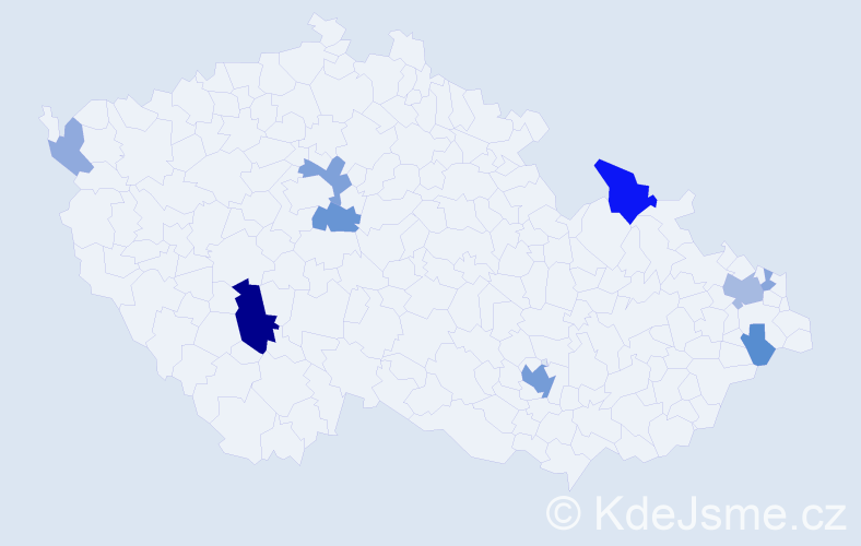 Příjmení: 'Rutta', počet výskytů 25 v celé ČR