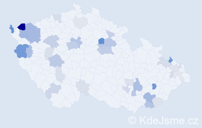 Příjmení: 'Surová', počet výskytů 117 v celé ČR
