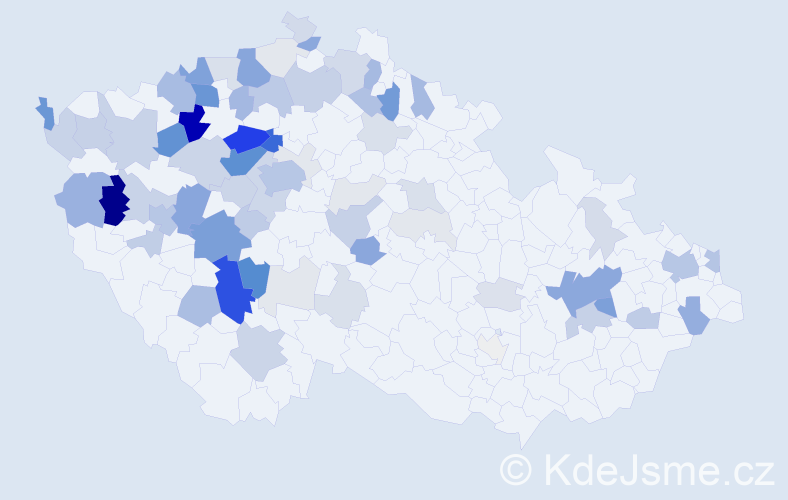 Příjmení: 'Kozelka', počet výskytů 280 v celé ČR