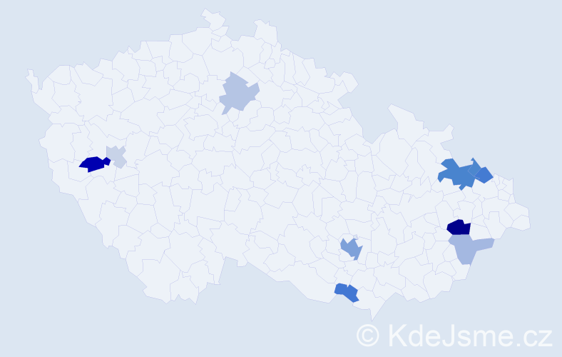 Příjmení: 'Mertensová', počet výskytů 23 v celé ČR