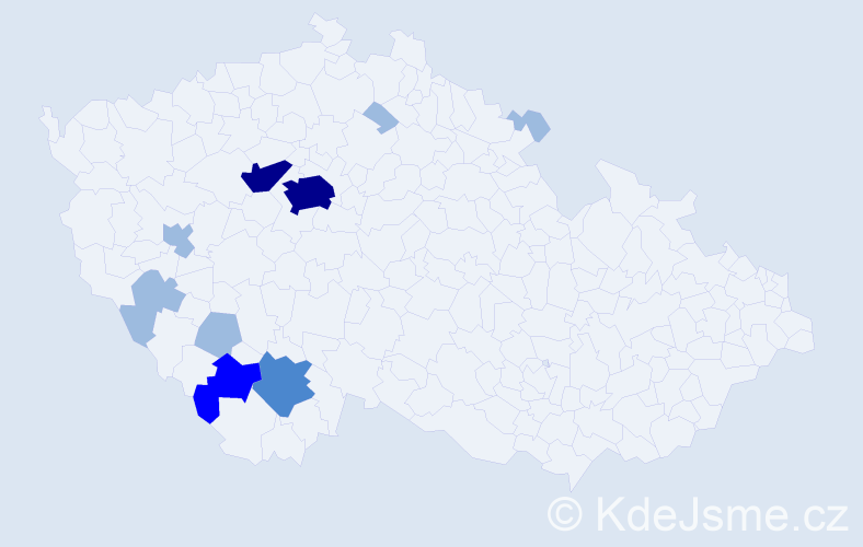 Příjmení: 'Eyblová', počet výskytů 18 v celé ČR