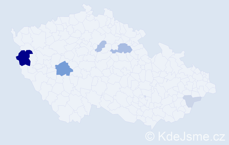 Příjmení: 'Vojtechová', počet výskytů 16 v celé ČR