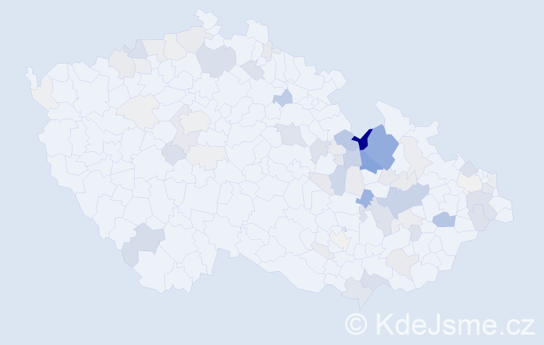 Příjmení: 'Jurenka', počet výskytů 238 v celé ČR