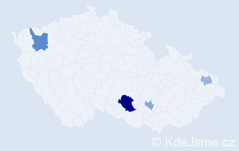 Příjmení: 'Makki', počet výskytů 11 v celé ČR