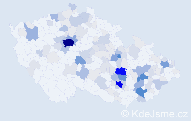 Příjmení: 'Borek', počet výskytů 566 v celé ČR