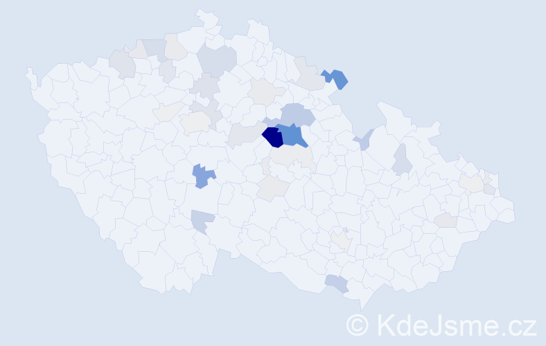 Příjmení: 'Panchártková', počet výskytů 142 v celé ČR