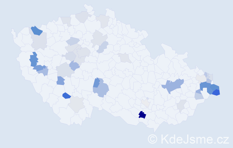 Příjmení: 'Malik', počet výskytů 79 v celé ČR