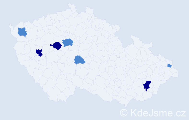 Příjmení: 'Benedykt', počet výskytů 13 v celé ČR